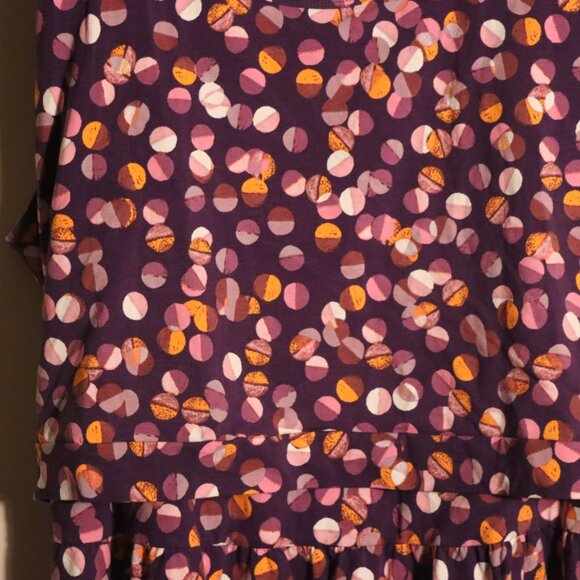 Latched Mama tank nursing desss, purple dress with pink orange circles, 4X NWT - Picture 10 of 11